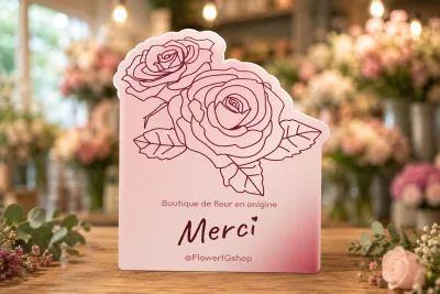 การ์ดขอบพิเศษ ร้านดอกไม้ Thank You Card - 1
